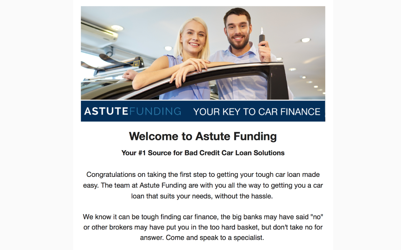 Automotive Finance Email Marketing