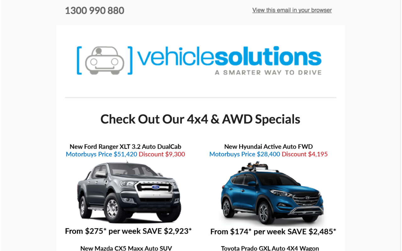 Car Finance Email Marketing